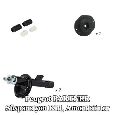 RIDEX Süspansiyon kiti, amortisörler — 2000 Peugeot Partner