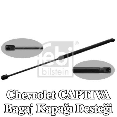 FEBI BILSTEIN Bagaj kapağı amortisörü (Her iki taraf), 585mm — Chevrolet Captiva
