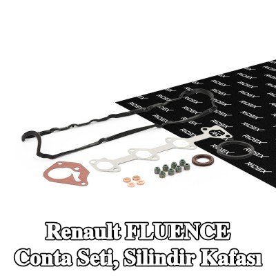 RIDEX Conta seti, eksantrik mili contalı silindir kapağı, valf kapağı contası ile, valf gövdesi contalı, silindir kafası contası olmadan — Renault Fluence