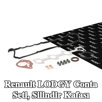 RIDEX Conta seti, eksantrik mili contalı silindir kapağı, valf kapağı contası ile, valf gövdesi contalı, silindir kafası contası olmadan — Renault Lodgy