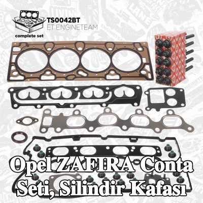 ET ENGINETEAM Conta seti, silindir kapağı vida seti ile silindir kapağı, valf gövdesi contalı — 2005 Opel Zafira
