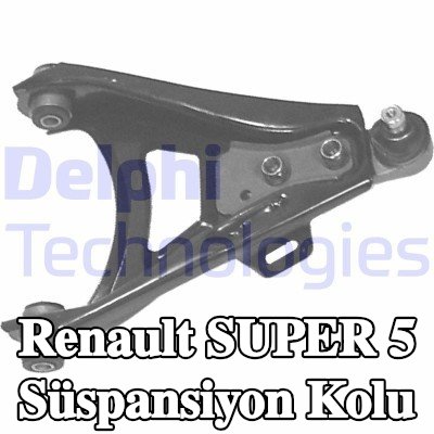 DELPHI Süspansiyon kolu Ön Aks Sağ, Alt, Çelik Sac, bilyeli mafsal ile — Renault Super 5