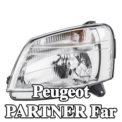 HELLA Far Sol, H4, PY21W, W5W, ampullü, far seviyeleme motorlu — 2002 Peugeot Partner