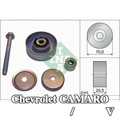 INA بكرة الانحراف/التوجيه, V-ribbed belt Ø: 70mm — Chevrolet Camaro