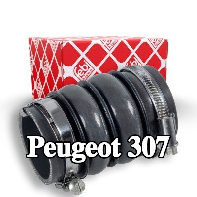 FEBI BILSTEIN خرطوم سحب الشاحن الأيسر, مع مشابك — 2003 Peugeot 307