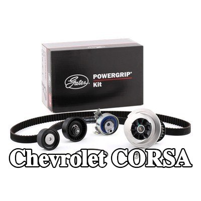 GATES مجموعة مضخة مياه وحزام توقيت PowerGrip, G-Force Redline™, مع مضخة مياه — Chevrolet Corsa