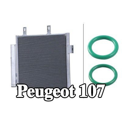 HELLA مكثف تكييف الهواء مع مجفف, مع حشيات/مانعات تسرب — Peugeot 107