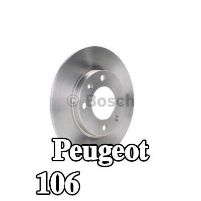 BOSCH القطر الخارجي لقرص المكابح: 247mm, صلب, مشحم, مع مسامير/براغي — Peugeot 106