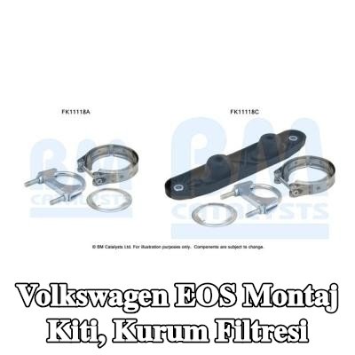 BM CATALYSTS Montaj Kiti, kurum filtresi — 2008 Volkswagen Eos