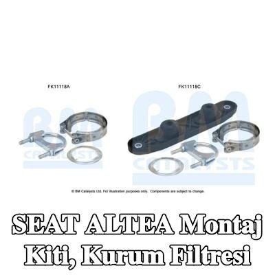 BM CATALYSTS Montaj Kiti, kurum filtresi — 2004 SEAT Altea