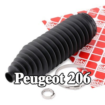 FEBI BILSTEIN طقم غطاء حامل التوجيه المحور الأمامي الأيسر, مع مشابك — Peugeot 206