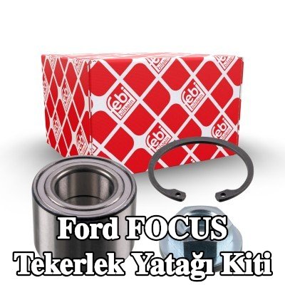 FEBI BILSTEIN Tekerlek yatağı kiti Arka Aks Sol, Arka Aks Sağ, tutma halkası, aks somunu ile — 2000 Ford Focus