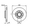 BOSCH Fren diski Dış Çap: 288mm, Havalandırmalı, Kaplamalı — 2002 Volkswagen Passat (3)