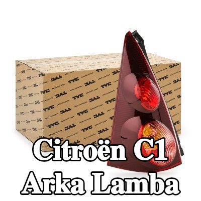 TYC Arka lamba Sol, duman grisi, ampul yuvası olmadan — 2012 Citroën C1