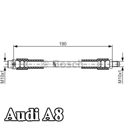 BOSCH خرطوم الفرامل 190mm — 2002 Audi A8