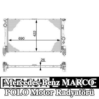 MAHLE Motor radyatörü — 2016 Mercedes-Benz Marco Polo