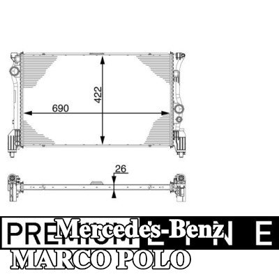 MAHLE مبرد المحرك — 2016 Mercedes-Benz Marco Polo