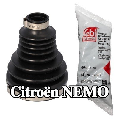 FEBI BILSTEIN طقم غطاء مفصل CV, عمود الإدارة على جانب ناقل الحركة, إلاستومر البوليستر الحراري — Citroën Nemo