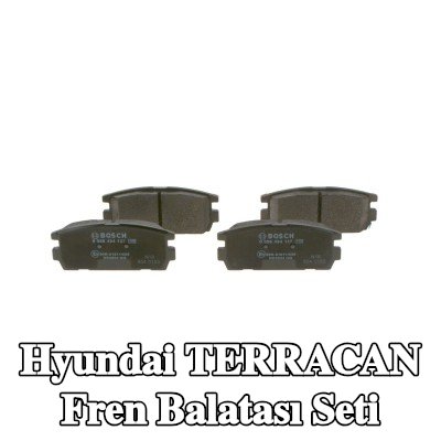 BOSCH Fren balatası seti 15, 6mm, gıcırtı önleyici plaka ile — 2002 Hyundai Terracan