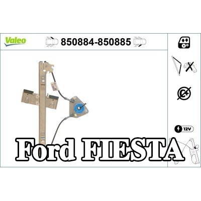 VALEO مُحرك نافذة أمامي أيسر, كهربائي, بدون محرك كهربائي — Ford Fiesta