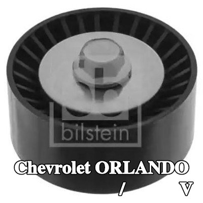 FEBI BILSTEIN بكرة الانحراف/التوجيه, V-ribbed belt Outer Diameter: 70mm, مع برغي — Chevrolet Orlando