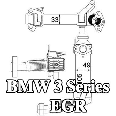 MAHLE مبرد EGR بدون صمام EGR — 1998 BMW 3 Series