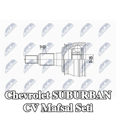 NTY CV mafsalı kiti Ön Aks, Tekerlek Tarafı — Chevrolet Suburban