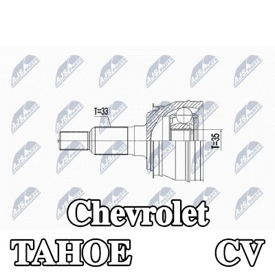 NTY مجموعة وصلة المحور الأمامي, جانب العجلة — Chevrolet Tahoe