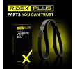 RIDEX PLUS Serpantin kayışı 885mm, Number of ribs: 5 — 2000 Ford Courier (11)