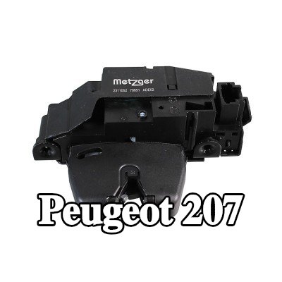 METZGER قفل الباب الخلفي المركزي, الباب الخلفي للسيارة, داخلي — Peugeot 207