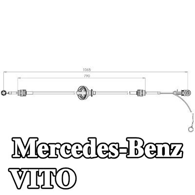 METZGER كابل محدد التروس الأيمن, كابل محدد — Mercedes-Benz Vito