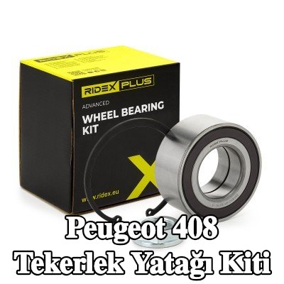 RIDEX PLUS Tekerlek yatağı kiti Ön aks her iki taraf, oluklu, entegre manyetik sensör halkalı — 2012 Peugeot 408
