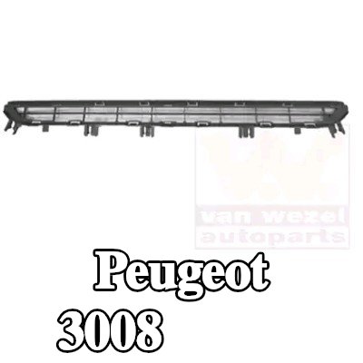 VAN WEZEL شبكة المصد الأمامية, بدون فتحة (فتحات) لنظام التحكم في مسافة الركن — 2012 Peugeot 3008