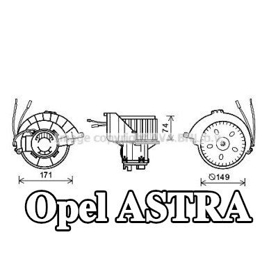 PRASCO محرك منفاخ التدفئة — Opel Astra