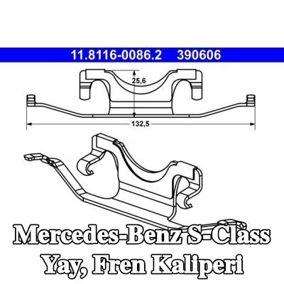ATE Yay, fren kaliperi — Mercedes-Benz S-Class