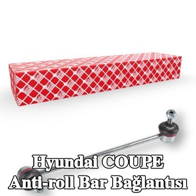 FEBI BILSTEIN Ön aks sağ stabilizatör kolu, 286mm, Çelik, somunlu — Hyundai Coupe