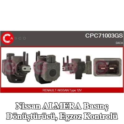 CASCO Basınç dönüştürücü, egzoz kontrolü — Nissan Almera