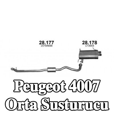 IZAWIT Orta susturucu Merkez, 2000mm — Peugeot 4007
