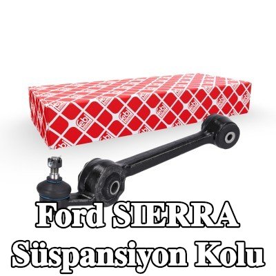 FEBI BILSTEIN Sol Süspansiyon Kolu, Alt Ön Aks, Dökme Çelik, taç somun ve çatal pimli, lastik yastıklı — Ford Sierra