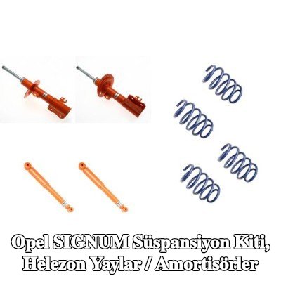 KONI Süspansiyon kiti, helezon yaylar / amortisörler Ön Aks, Arka Aks — Opel Signum