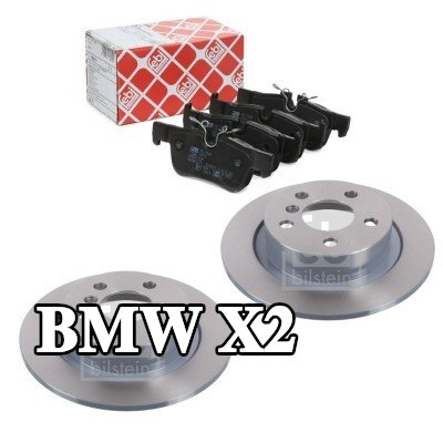 FEBI BILSTEIN مجموعة أقراص الفرامل والوسادات للمحور الخلفي, صلب — 2017 BMW X2