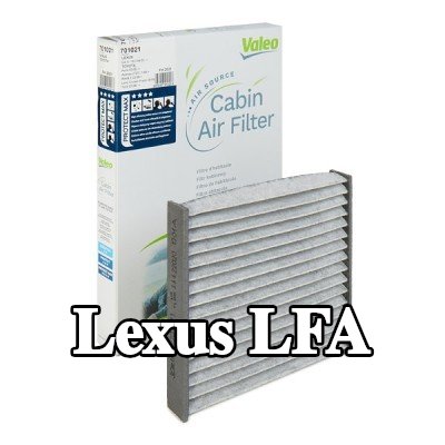VALEO مرشح حبوب اللقاح CLIMFILTER SUPREME, مرشح الكربون المنشط مع البوليفينول, مع تأثير مضاد للحساسية, مع تأثير مبيد للفطريات — 2010 Lexus Lfa