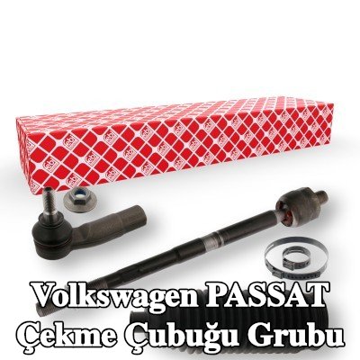 FEBI BILSTEIN Rot kolu grubu OE Turbo YENİ, Sol Ön Aks, 448mm, somunlu, körükli, kelepçeli, direksiyon körüğü ile — 2008 Volkswagen Passat
