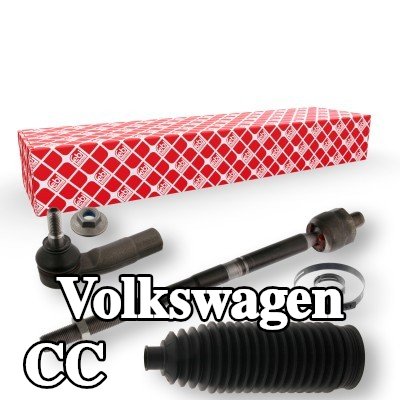 FEBI BILSTEIN مجموعة قضيب التوجيه OE Turbo جديدة, المحور الأمامي الأيسر, 448mm, مع صواميل, مع منفاخ, مع مشابك, مع منفاخ التوجيه — Volkswagen Cc