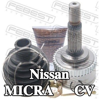 FEBEST وصلة المحور الأمامي, جانب العجلة, مع حلقة مستشعر ABS — 2000 Nissan Micra