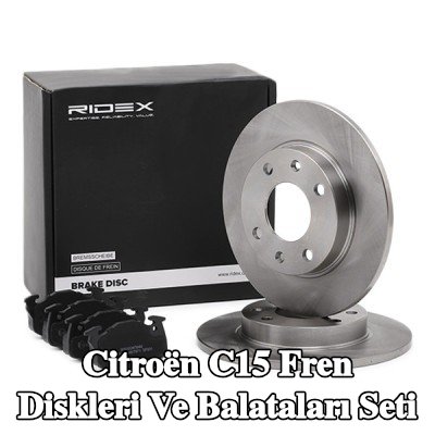 RIDEX Fren diskleri ve balataları seti Ön Aks, düz — Citroën C15