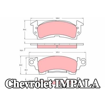 TRW مجموعة وسادات الفرامل 13, 2mm — 1995 Chevrolet Impala