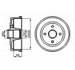 BOSCH Arka aks fren kampanası, 228mm, tekerlek yatağı ile — Opel Tigra (4)