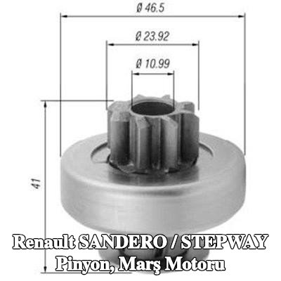 MAGNETI MARELLI Pinyon, marş motoru — Renault Sandero / Stepway