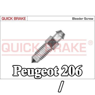 QUICK BRAKE برغي/صمام التهوية — 1998 Peugeot 206